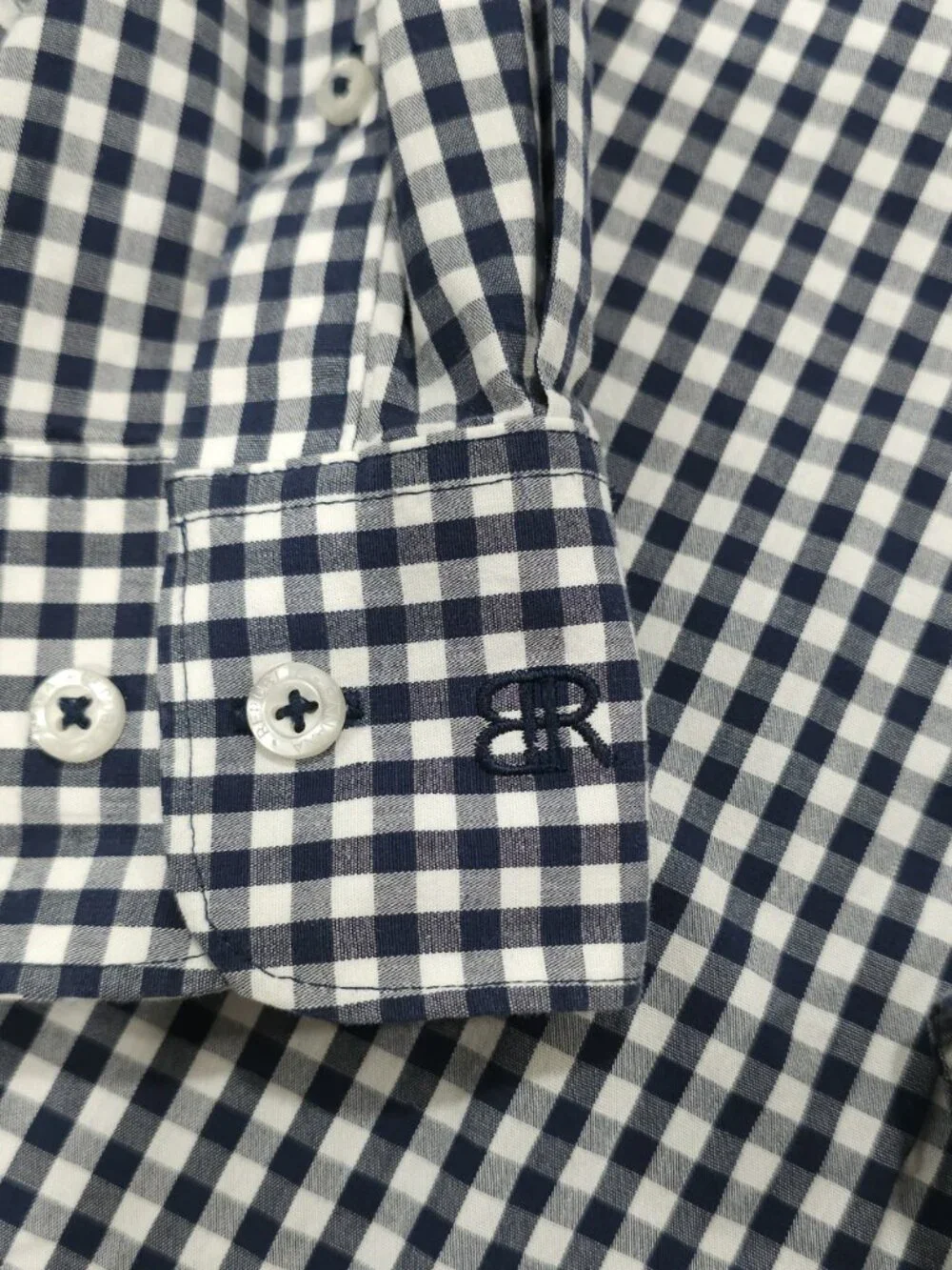 Banana Republic Men's XL Slim Fit Cotton Shirt Blue White Long Sleeve